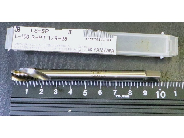 彌満和製作所 YAMAWA L-100 S-PT 1/8-28 未使用 Tap / Dice / Threading Tool Image 1