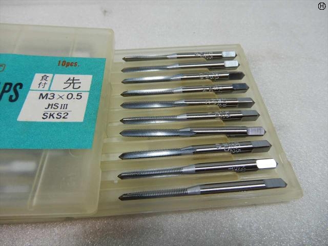 田野井製作所 M3×0.5 10本 タップ・ダイス・ねじ切り工具 の画像 2枚目
