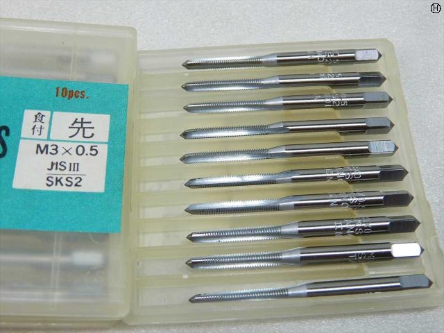 田野井製作所 M3×0.5 10本 タップ・ダイス・ねじ切り工具 の画像 2枚目