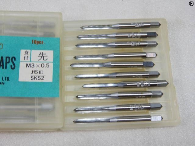 田野井製作所 M3×0.5 10本 タップ・ダイス・ねじ切り工具 の画像 2枚目