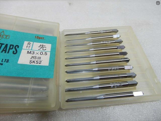 田野井製作所 M3×0.5 10本 タップ・ダイス・ねじ切り工具 の画像 2枚目