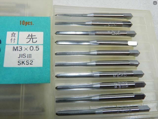田野井製作所 M3×0.5 10本 タップ・ダイス・ねじ切り工具 の画像 2枚目
