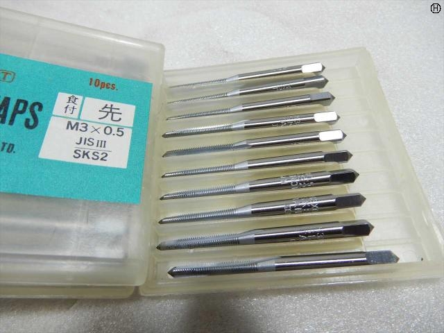 田野井製作所 M3×0.5 10本 タップ・ダイス・ねじ切り工具 の画像 2枚目