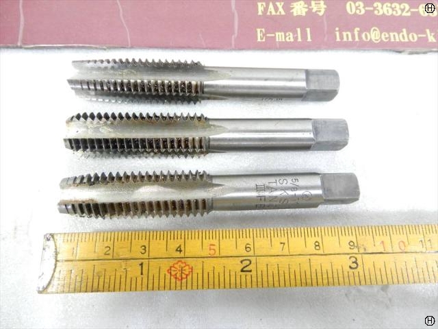 田野井製作所 W5/8-11U 3本 タップ・ダイス・ねじ切り工具 の画像 2枚目