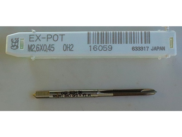 OSG EX-POT-STD-M2.6X0.45 タップ・ダイス・ねじ切り工具 の画像 1枚目