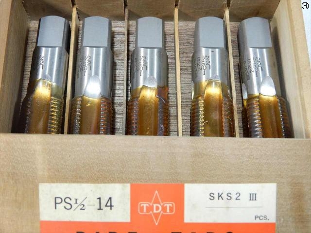 田野井製作所 PS1/2-14 5本 タップ・ダイス・ねじ切り工具 の画像 2枚目