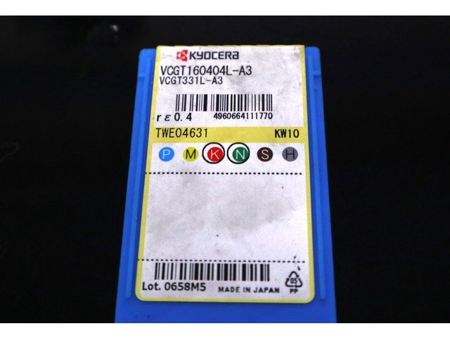 京セラ VCGT160404L-A3 未使用 インサート・チップ の画像 2枚目