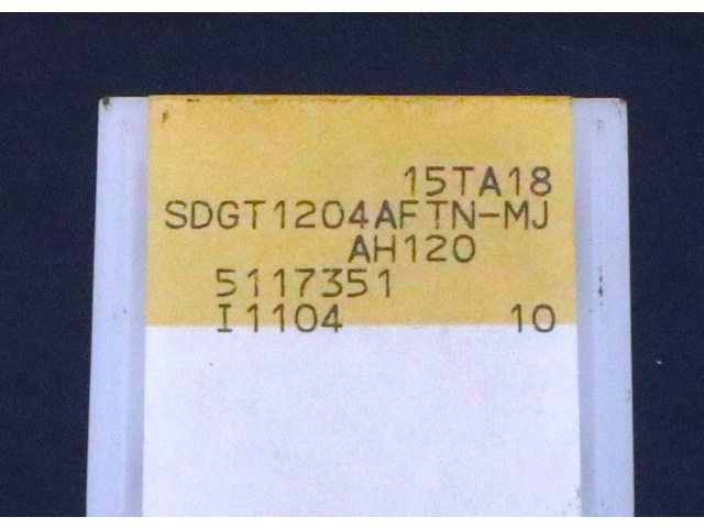 TUNGALOY SDGT1204AFTN-MJ 10個 未使用 Insert Chip Image 2