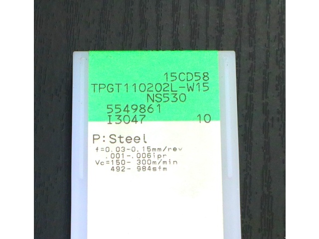 タンガロイ TPGT110202L-W15 NS530 10個 未使用 インサート・チップ の画像 2枚目