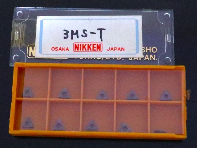 NIKKEN KOSAKUSHO WORKS 3MS-T 10個 未使用 Insert Chip Image 1