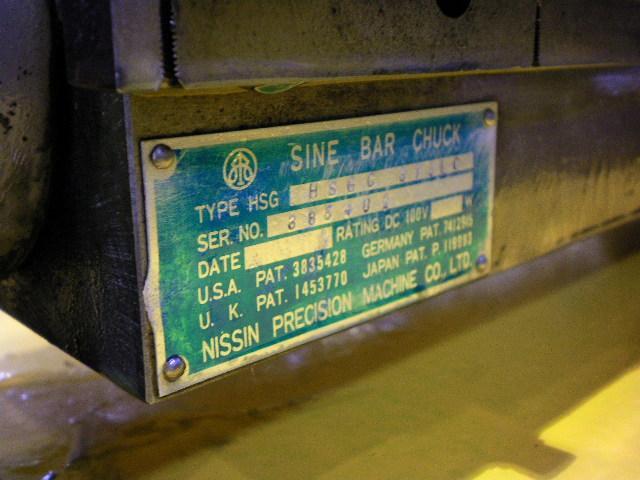 日進精機 HSGC 316LC Sine bar chuck Image 3