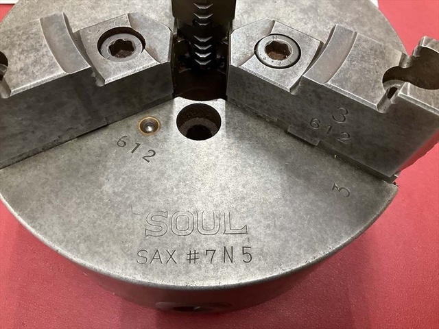 TEIKOKU CHUCK #7 N5 外径 Φ190mm ハンドル無し Lathe Chuck Image 2