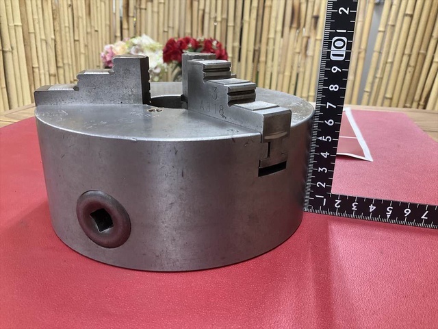 TEIKOKU CHUCK MS #6 外径Φ165 内径Φ43 ハンドル無し Lathe Chuck Image 2