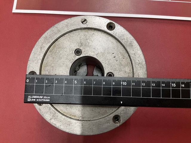  #5 外径Φ128mm 内径Φ38mm ハンドル無し 旋盤チャック の画像 3枚目