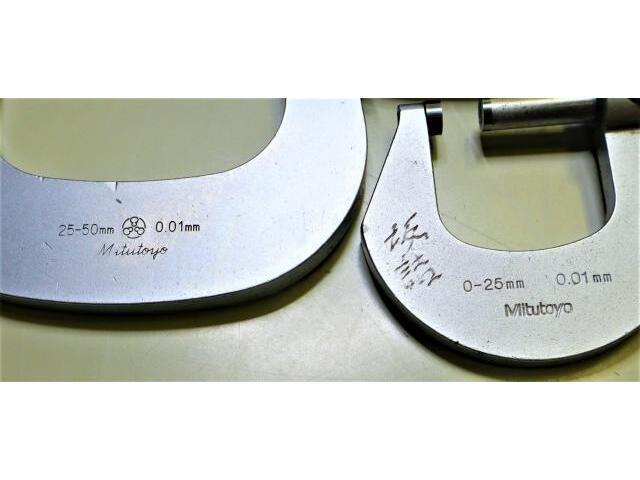 ミツトヨ 0-25.25-50mm 0.01mm マイクロメーター（外側） の画像 3枚目