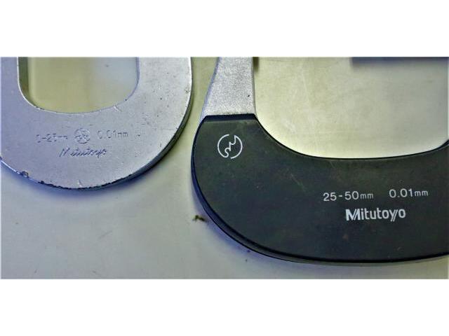 ミツトヨ 0〜25.25〜50mm 0.01mm 計2個 マイクロメーター（外側） の画像 3枚目