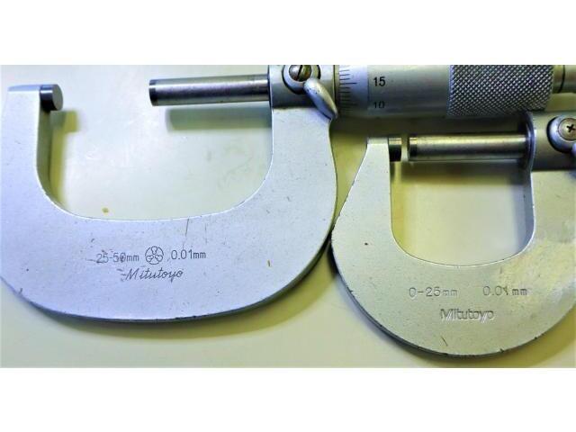ミツトヨ 0〜25.25〜50mm 0.01mm 計2個 マイクロメーター（外側） の画像 3枚目