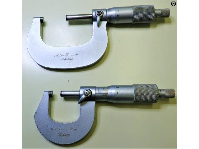 ミツトヨ 0〜25.25〜50mm 0.01mm 計2個 マイクロメーター（外側） の画像 2枚目