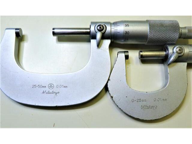 ミツトヨ 0〜25.25〜50mm 0.01mm 計2個 マイクロメーター（外側） の画像 3枚目