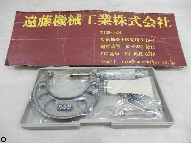 日本測定 NSK 25-50mm 0.01mm Micrometer (Outer) Image 1