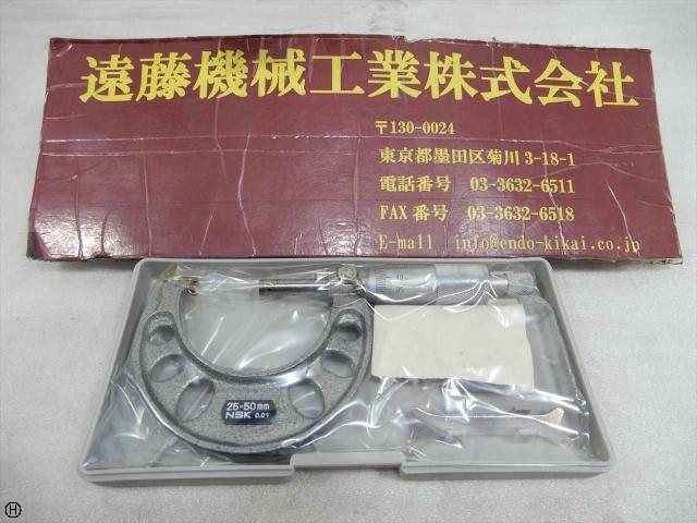 日本測定 NSK 25-50mm 0.01mm Micrometer (Outer) Image 1
