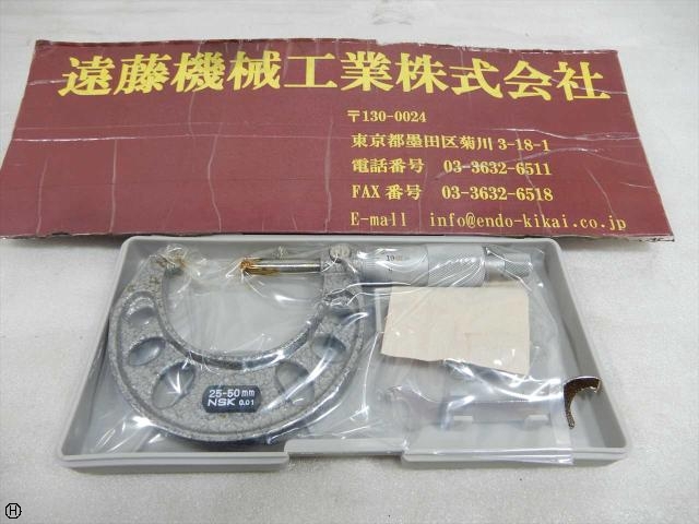 日本測定 NSK 25-50mm 0.01mm マイクロメーター（外側） の画像 1枚目
