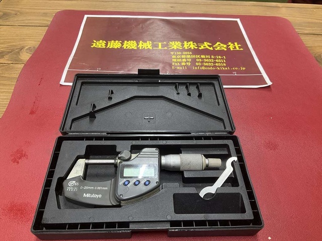 ミツトヨ 0-25mm 0,001mm マイクロメーター（外側） の画像 1枚目