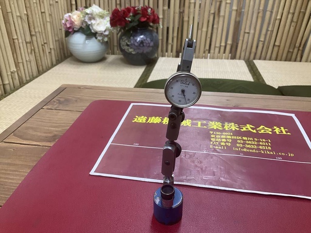  Φ30mm Teclockダイヤルゲージ付 0,01mm Stand/Stage Image 1