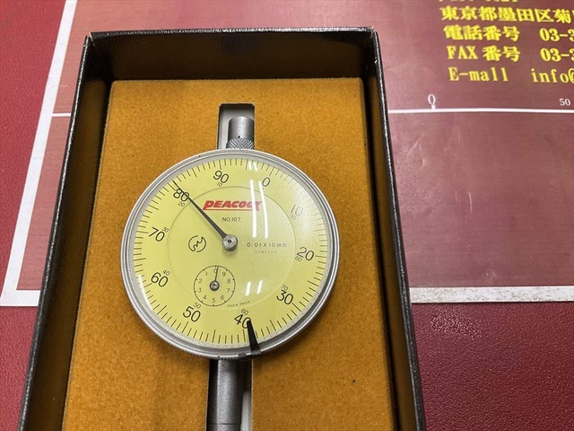尾崎製作所 PEACOCK 107 0,01〜10mm ダイヤル・インジケーター の画像 2枚目