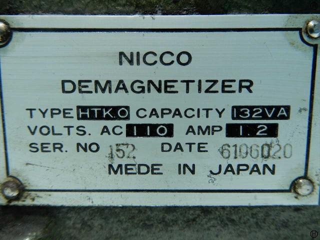 NICCO MACHINE TOOL  Magnetizer/Demagnetizer Image 2