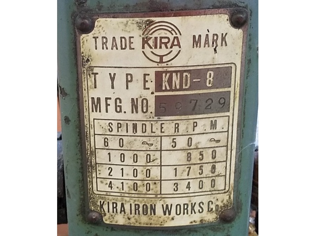 KIRA CORPORATION KND-8 Desktop Drilling Machine Image 2