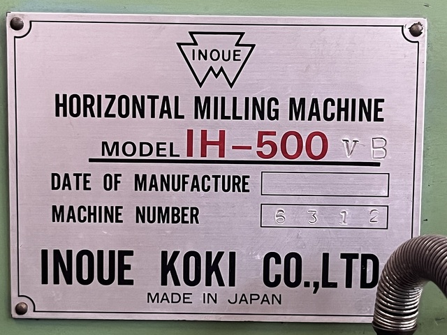 INOUE KOKI IH-500VB Vertical & Horizontal Milling Machine Image 14