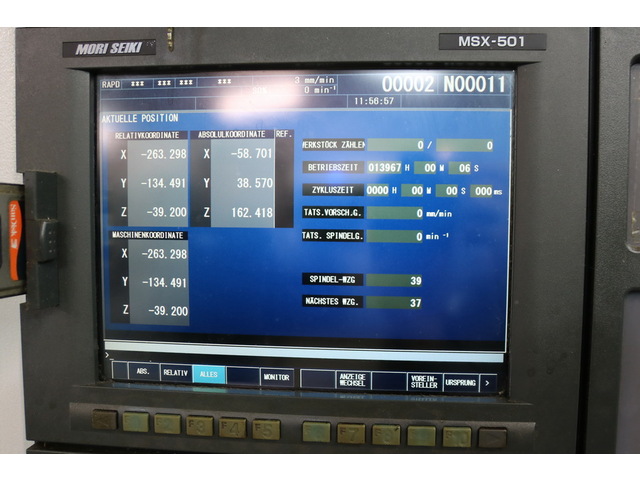 MORI SEIKI NV 4000 DCG 立型マシニングセンタ の画像 37枚目