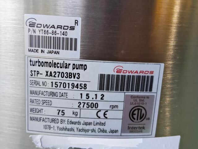エドワーズ STP-XA2703BV3 その他工具・機器周辺機器関連 の画像 2枚目