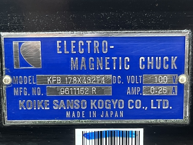 小池酸素 KFB178×432T4 Magnet Chuck Image 5