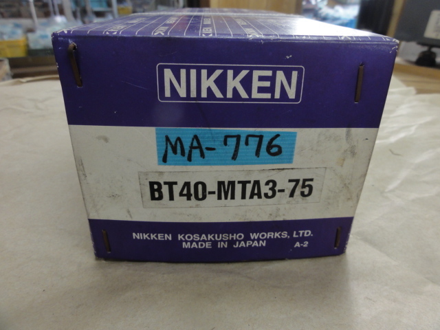 NIKKEN KOSAKUSHO WORKS BT40-MTA3-75 BT41 Image 1
