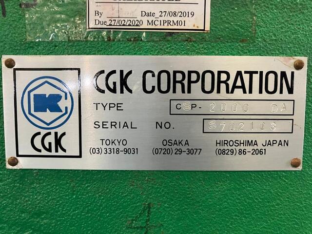 CGK CSP-2000DA Header Machine Image 2