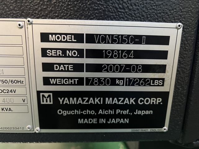 MAZAK VCN 515C-II Vertical Machining Center Image 10