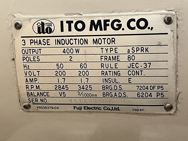 ITO SEISAKUSHO DP-2NS Tool Grinder Image 13