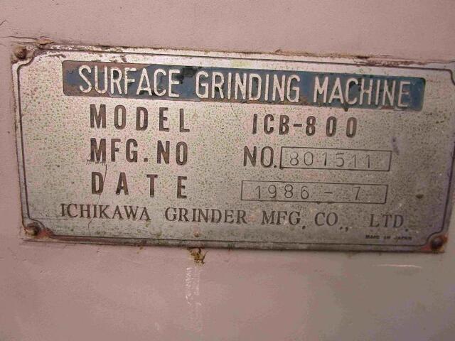 ICHIKAWA GRINDER MFG ICB-800 Rotary Grinder Image 2