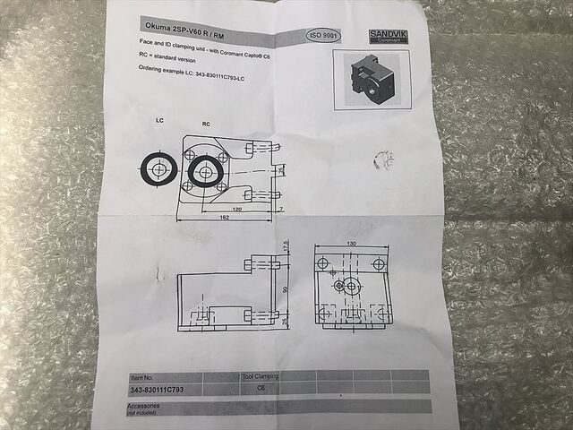 サンドビック 343-830111C793 その他ワークホルダ関連 の画像 6枚目