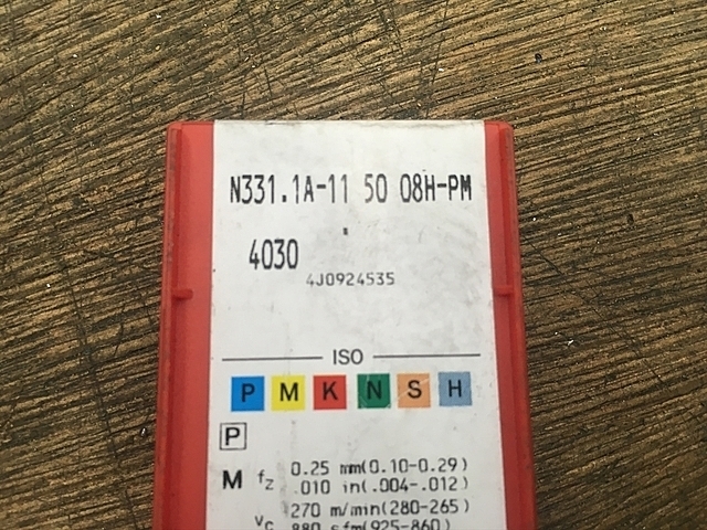 サンドビック N331.1A-11 50 08H-PM 4030 インサート・チップ の画像 2枚目