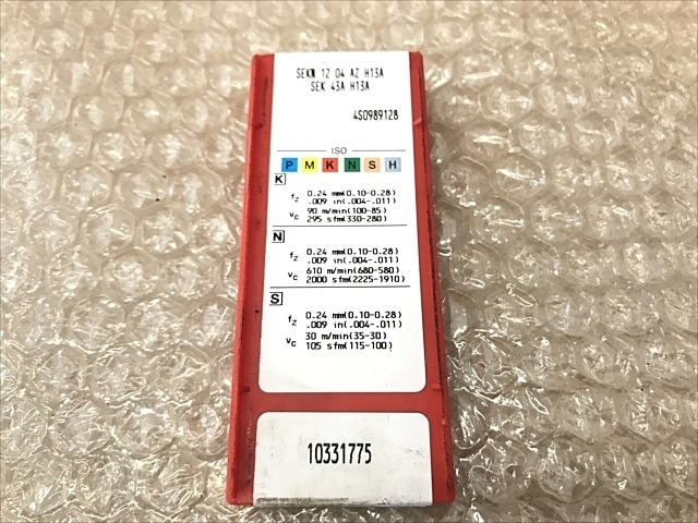 サンドビック SEKN 12 04 AZ H13A インサート・チップ の画像 2枚目