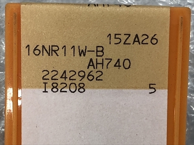 TUNGALOY 16NR11W-B AH740 Insert Chip Image 2