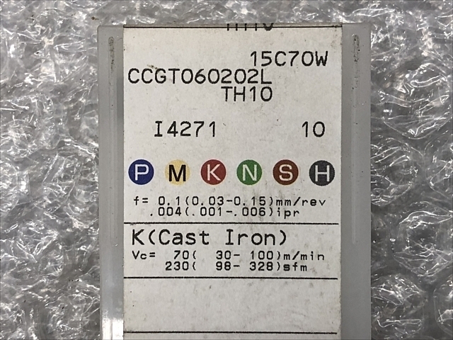 TUNGALOY CCGT060202L TH10 Insert Chip Image 2