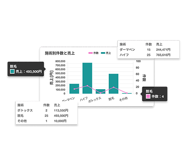 施術別分析 画面