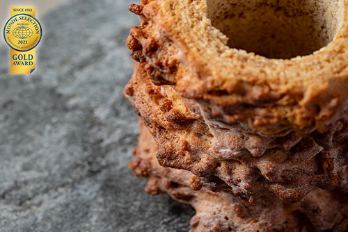 外はサクッと香ばしく、中はもっちり＜クリスピーバウムクーヘン＞のイメージ