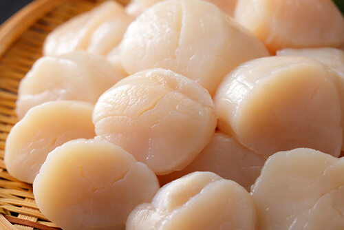 新鮮なほたての貝柱だけを急速冷凍のイメージ