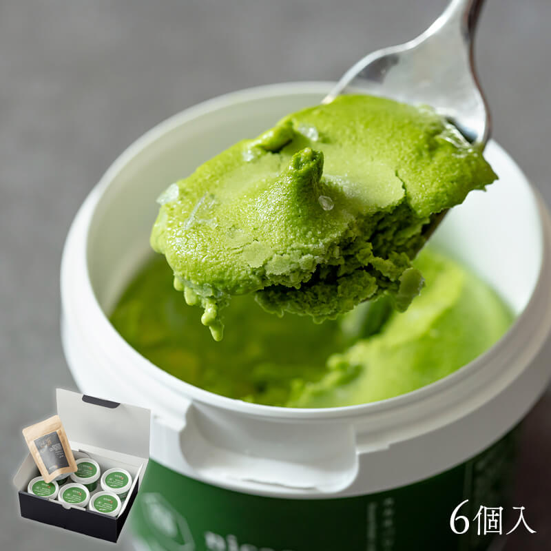 クラフトアイスクリームギフトＢ｜ホワイトチョコチップ入り抹茶6個｜カカオソルト付のイメージ