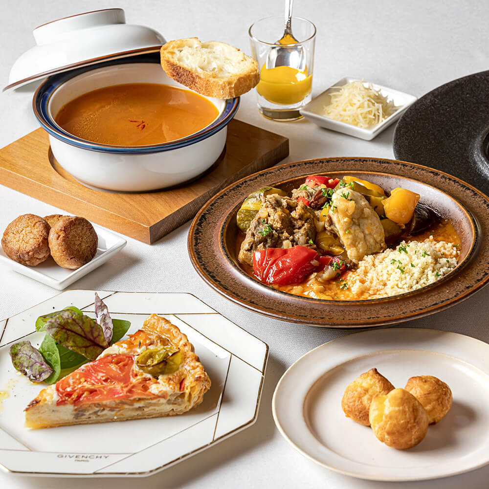 エルム山麓ワインラムのクスクスがメインのディナーコースセット